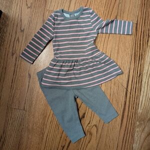 Girls 0-6 Month Dress With Leggings
